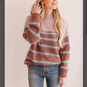 Boho So Perla Oversized mock turtleneck sweater